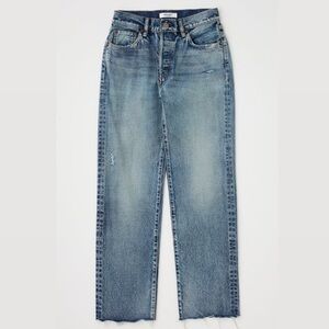 Moussy Light Blue Straight Leg Jeans